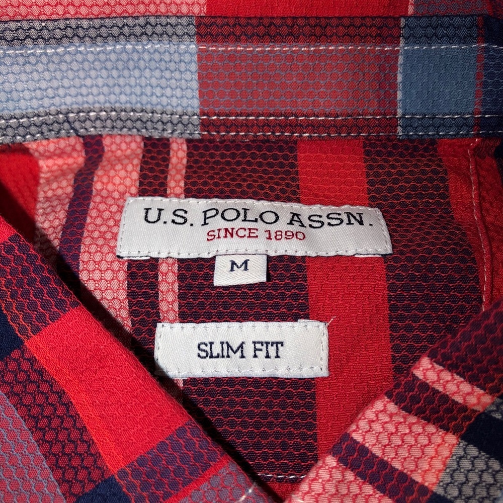 U.S Polo Assn. USPA Small Logo LS Button Up Medium - Picture 4 of 6